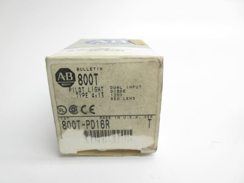 ALLEN BRADLEY 800T-PD16R SER. T 120VAC/DC (GY/BL) NSMP