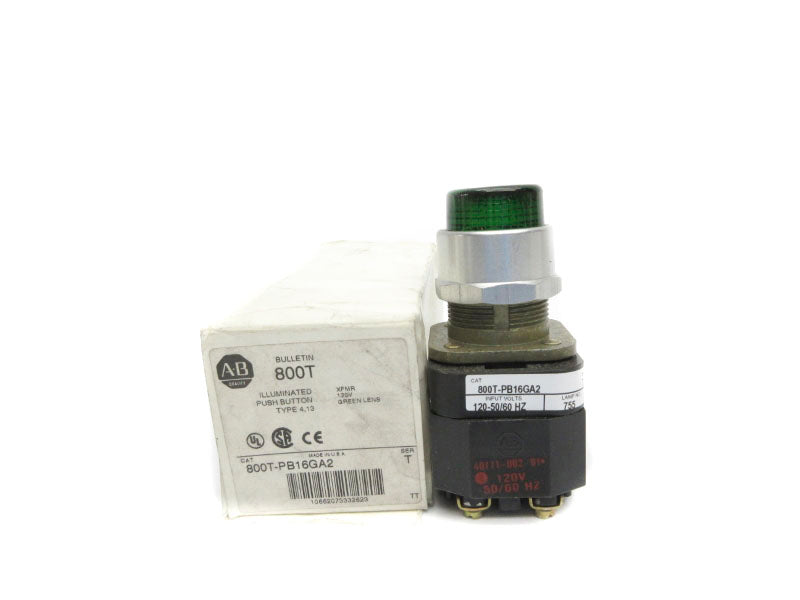 ALLEN BRADLEY 800T-PB16GA2 SER. T 120V (WH) NSMP