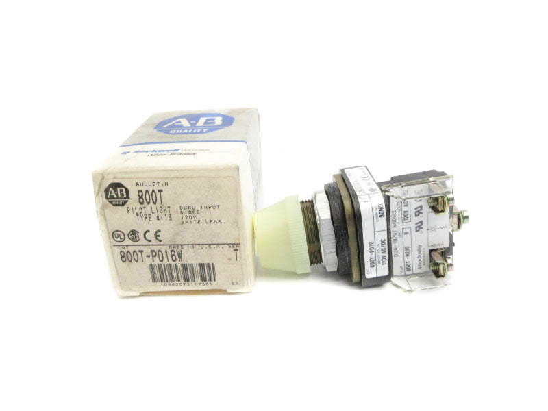 ALLEN BRADLEY 800T-PD16W SER. T 120VAC/DC (GY/BL) NSMP