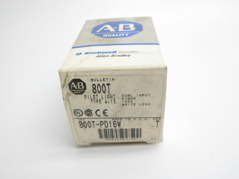 ALLEN BRADLEY 800T-PD16W SER. T 120VAC/DC (GY/BL) NSMP