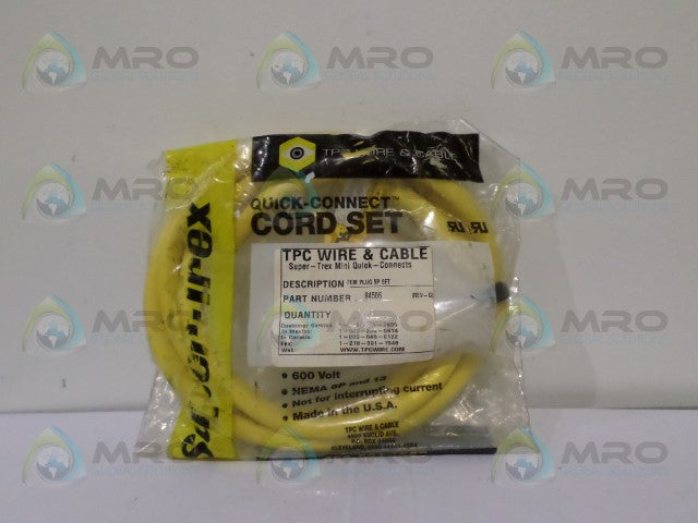 TPC SUPER-TREX 84506 QUICK-CONNECT CORDSET *NEW IN FACTORY BAG*