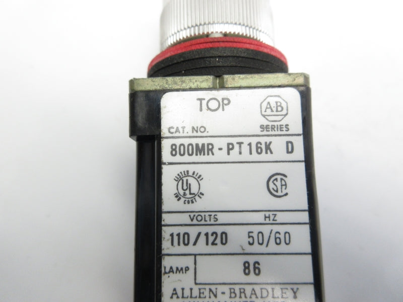 ALLEN BRADLEY 800MR-PT16K SER. D 110/120V NSNP