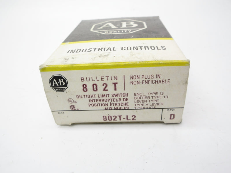 ALLEN BRADLEY 802T-L2 SER. D 600VAC 60A (BK/YL) NSMP