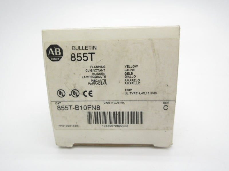ALLEN BRADLEY 855T-B10FN8 SER. C 120VAC (WH) NSMP