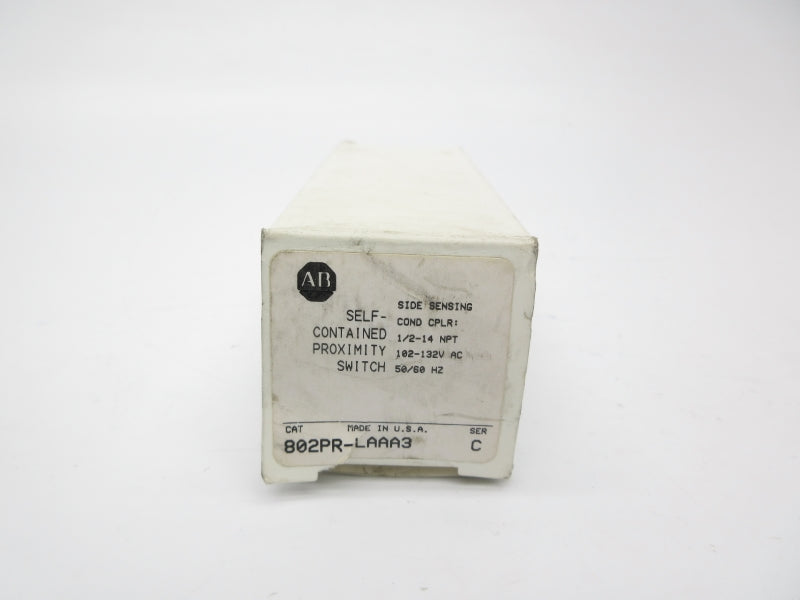 ALLEN BRADLEY 802PR-LAAA3 SER. C 102-132VAC 10A 1/2-14" (WH) NSMP