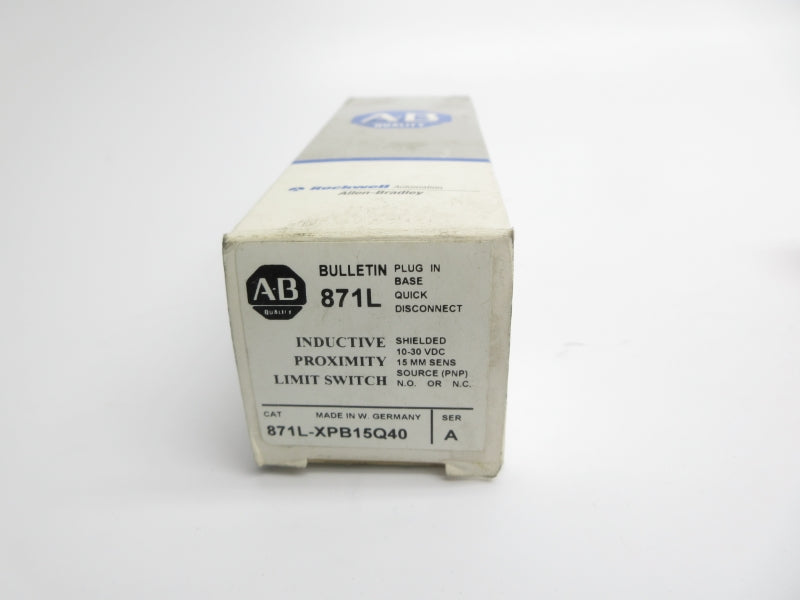 ALLEN BRADLEY 871L-XPB15Q40 SER. A 10-30VDC (GY/BL) NSMP