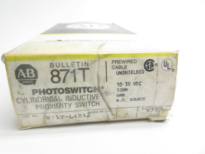ALLEN BRADLEY 871T-L4B12 SER. A 10-30VDC (BK/YL) NSMP