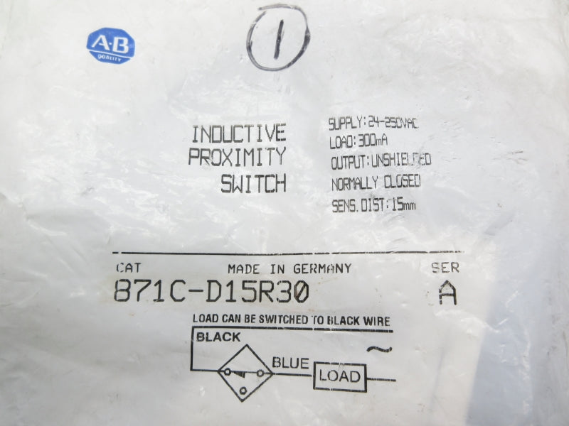ALLEN BRADLEY 871C-D15R30 SER. A 24-250VAC NSMP