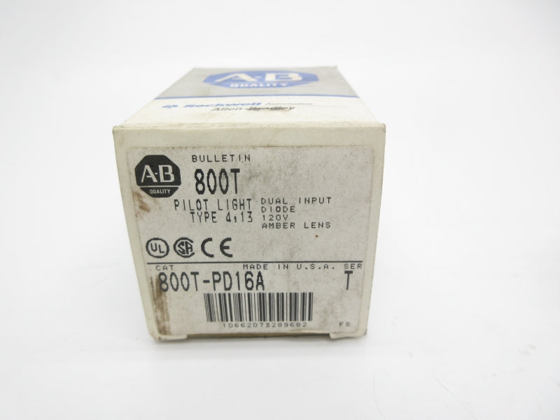 ALLEN BRADLEY 800T-PD16A SER. T 120VAC/DC (GY/BL) NSMP