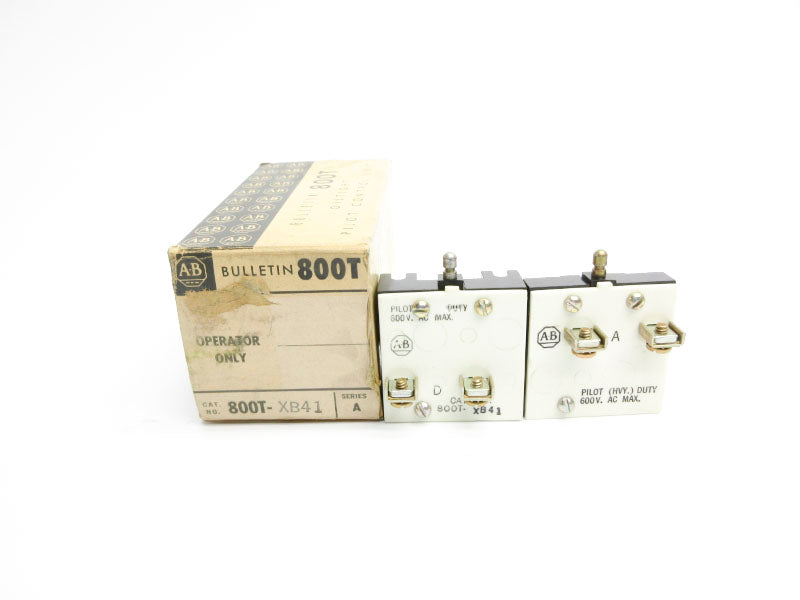 ALLEN BRADLEY 800T-XB41 SER. A 600VAC (BK/YL) NSMP