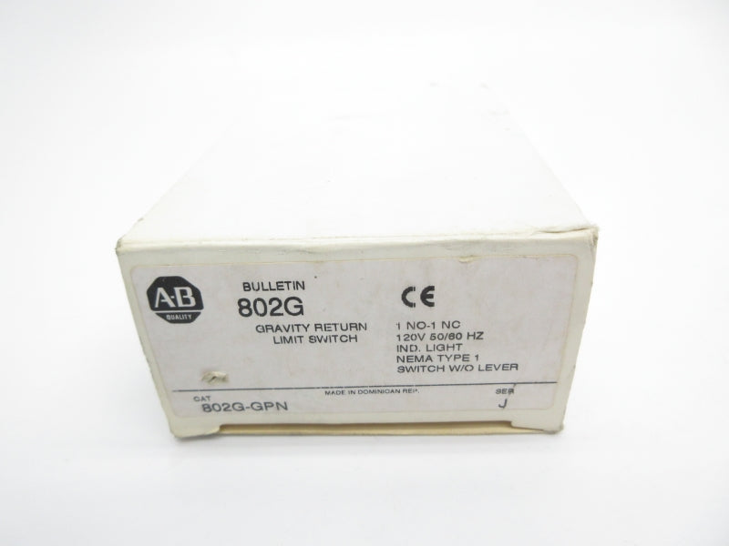 ALLEN BRADLEY 802G-GPN SER. J 120-300VAC 30A (WH) NSMP