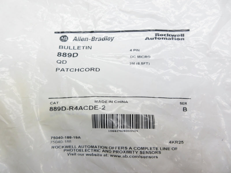 ALLEN BRADLEY 889D-R4ACDE-2 SER. B 250V 4A NSMP