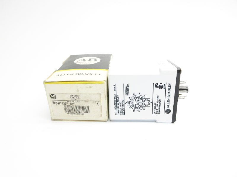 ALLEN BRADLEY 700-HTF22F11A1 SER. A 120VAC 10A 3S (BK/YL) NSMP