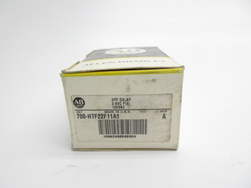 ALLEN BRADLEY 700-HTF22F11A1 SER. A 120VAC 10A 3S (BK/YL) NSMP