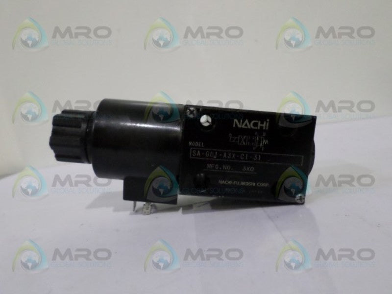 NACHI SA-G01-A3X-C1-31 SOLENOID OPERATED DIRECTIONAL CONTROL VALVE *USED*
