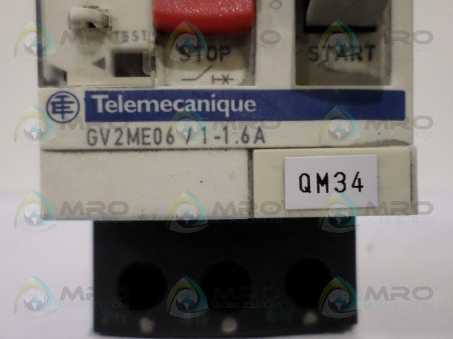 TELEMANIQUE GV2ME06/1-1.6A MOTOR STARTER *USED*