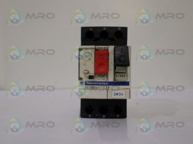 TELEMANIQUE GV2ME06/1-1.6A MOTOR STARTER *USED*