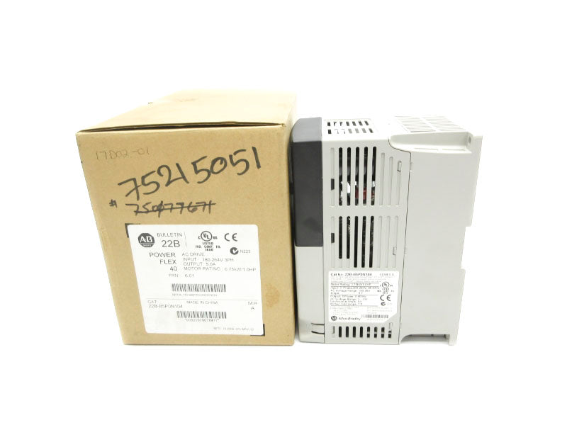 ALLEN BRADLEY 22B-B5P0N104 SER. A F/W 6.01 180-264V 5.7A NSMP