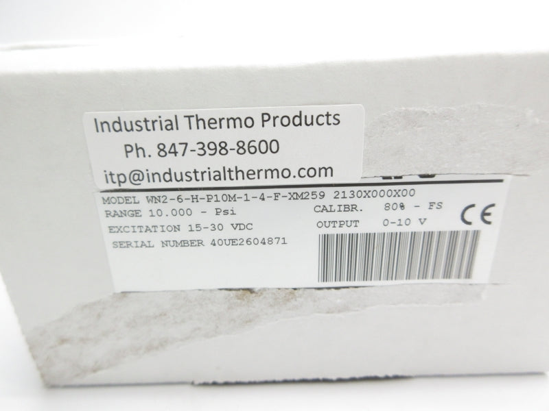 INDUSTRIAL THERMO WN2-6-H-P10M-1-4-F-XM259 2130X000X00 15-30VDC 10.000PSI NSMP
