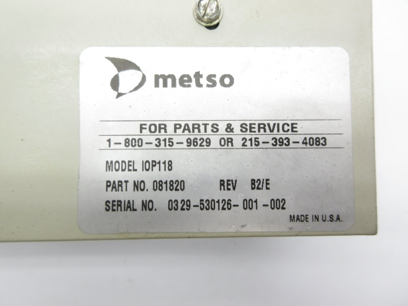 METSO AUTOMATION IOP118 081820 UNMP