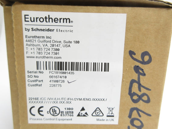 EUROTHERM 2216E/CC/VH/LH/TC/FH/2YM/ENG/XXXXX/XXXXXX/////XX/XX/XX NSMP