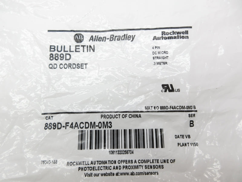 ALLEN BRADLEY 889D-F4ACDM-0M3 SER. B NSMP