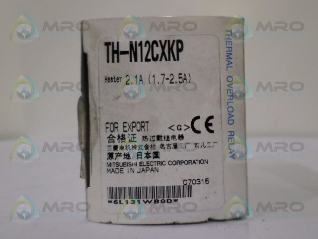 MITSUBISHI TH-N12CXKP-2.1A THERMAL OVERLOAD RELAY  1.4-2.5A *NEW IN BOX*