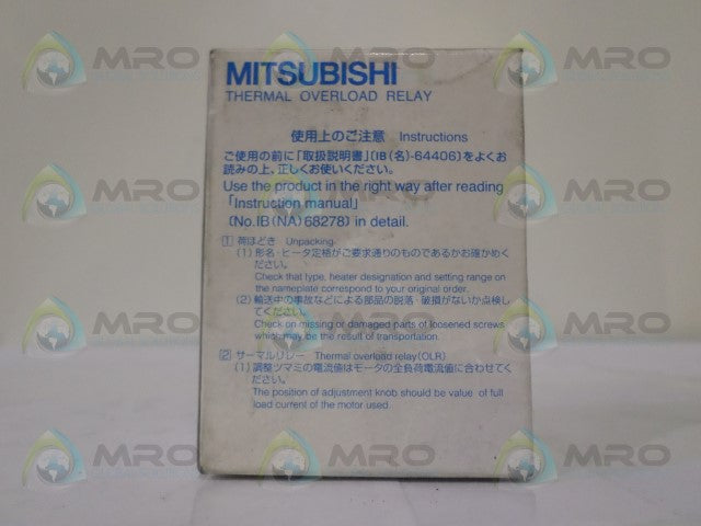 MITSUBISHI TH-N12CXKP-2.1A THERMAL OVERLOAD RELAY  1.4-2.5A *NEW IN BOX*