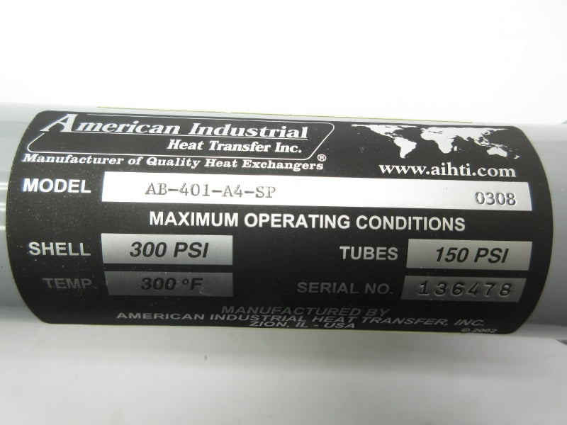 AMERICAN INDUSTRIAL AB-401-A4-SP 300PSI 300'F NSNP