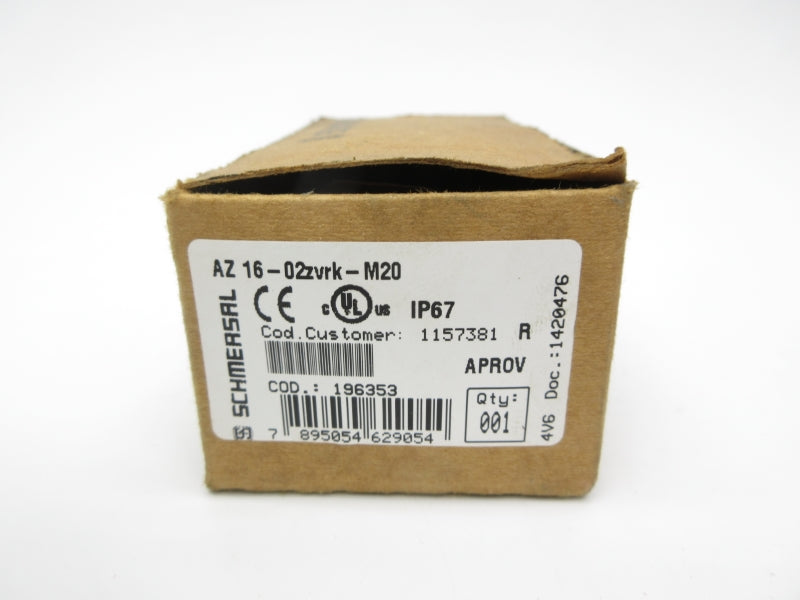 SCHMERSAL AZ16-02ZVRK-M20 500V NSMP