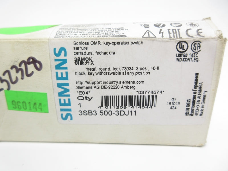 SIEMENS 3SB3500-3DJ11 NSMP