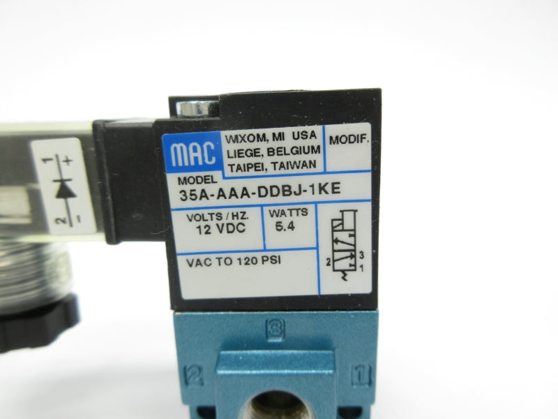 MAC 35A-AAA-DDBJ-1KE 12VDC 120PSI NSNP