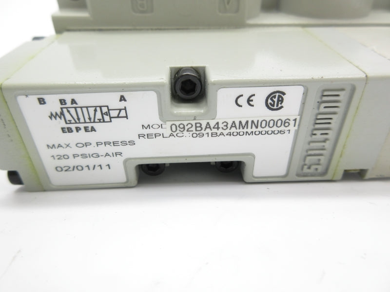 NUMATICS 092BA43AMN00061 120PSI NSNP