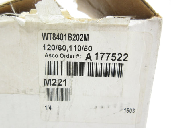 ASCO WT8401B202M 110/120V 20-150PSI 1/4" NSMP