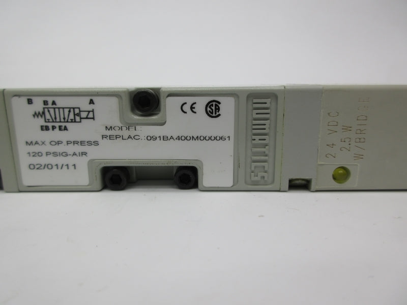 NUMATICS 091BA400M000061 24VDC 120PSI NSNP
