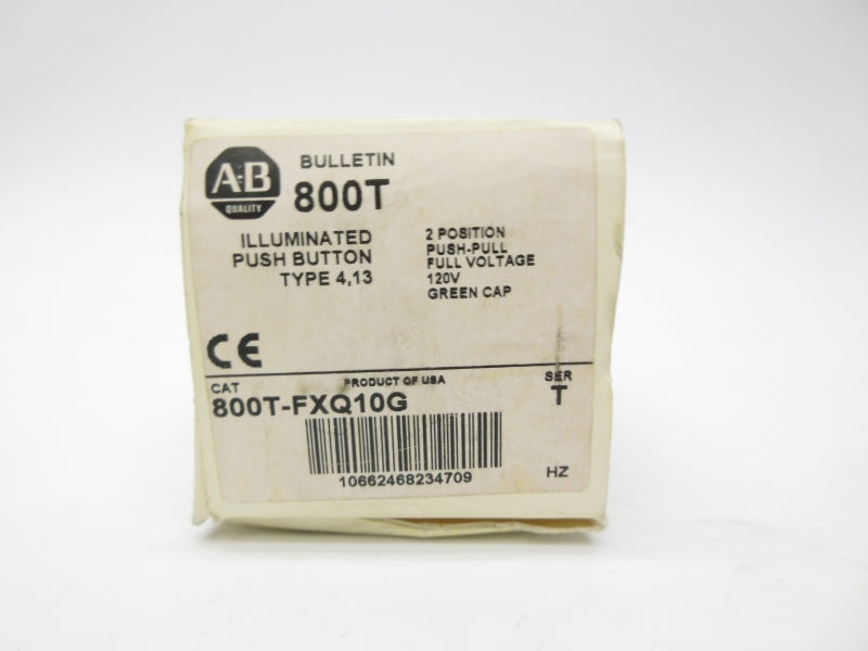 ALLEN BRADLEY 800T-FXQ10G SER. T 120V (WH) NSMP