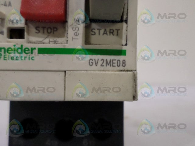SCHNEIDER GV2ME08/2.5-4A MANUAL MOTOR STARTER *USED*