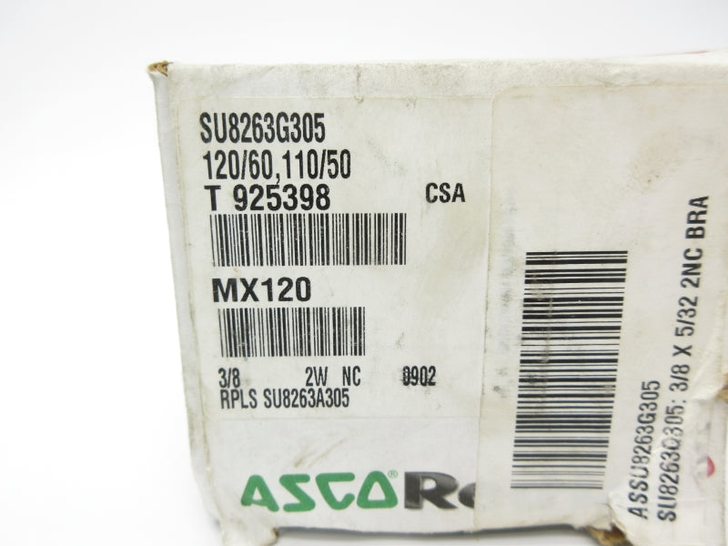 ASCO SU8263G305 110/120V 110PSI 3/8" NSMP