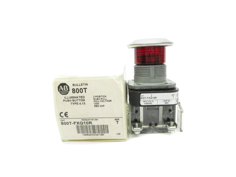 ALLEN BRADLEY 800T-FXQ10R SER. T 120VAC (WH) NSMP