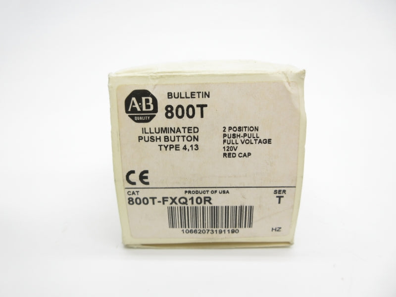 ALLEN BRADLEY 800T-FXQ10R SER. T 120VAC (WH) NSMP