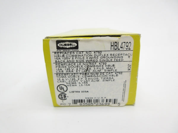 HUBBELL HBL4792 125V 15A NSMP