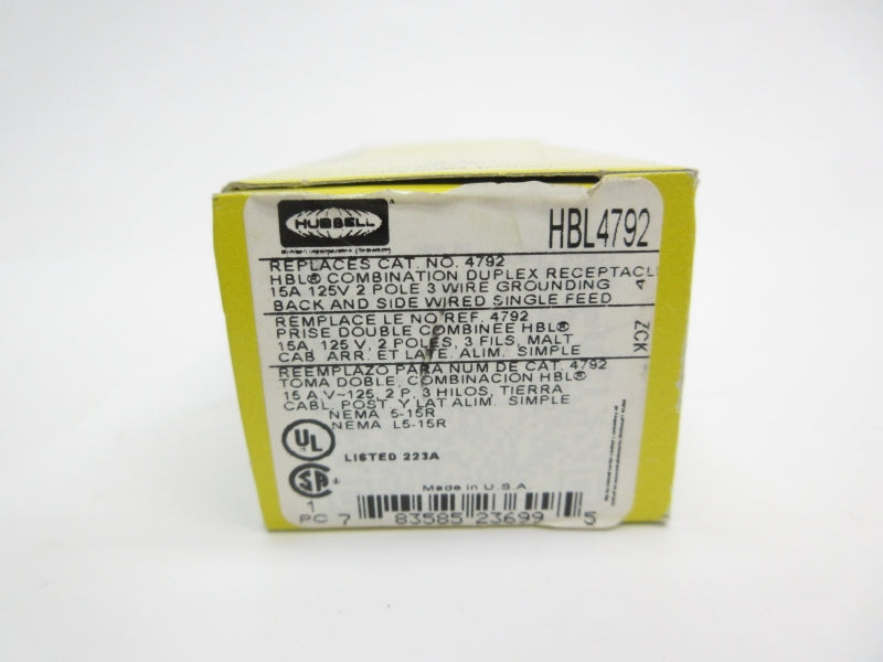 HUBBELL HBL4792 125V 15A NSMP
