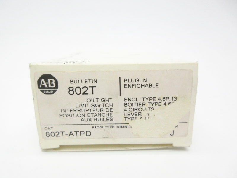 ALLEN BRADLEY 802T-ATPD SER. J 120-300VAC 60A (WH) NSMP
