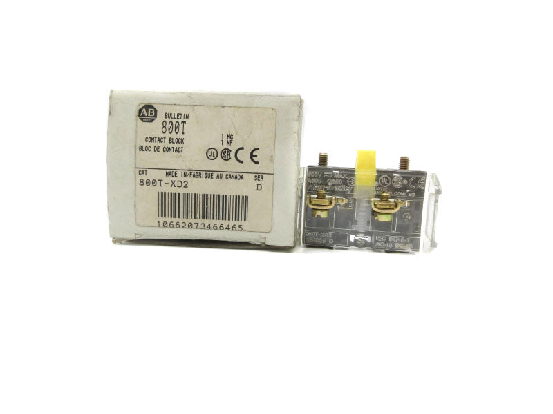 ALLEN BRADLEY 800T-XD2 SER. D 600V (WH) NSMP