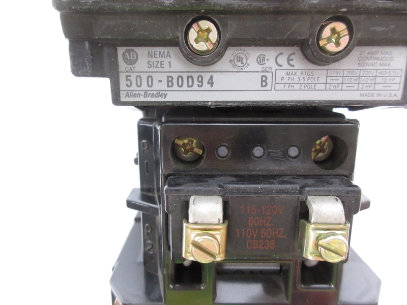 ALLEN BRADLEY 500-BOD94 SER. B 120V 27A NSNP