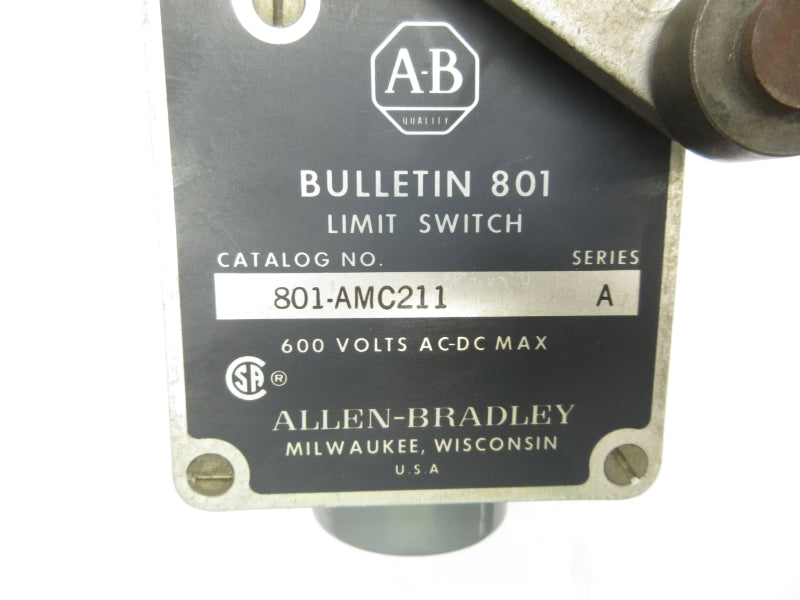ALLEN BRADLEY 801-AMC211 SER. A 600VAC/DC NSNP