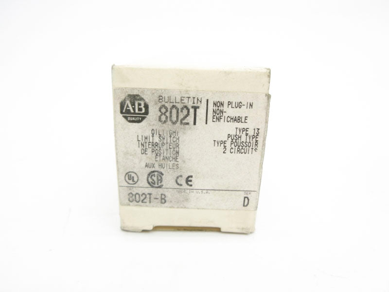 ALLEN BRADLEY 802T-B SER. D 120-600VAC 60A (WH) NSMP