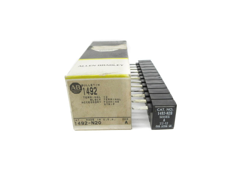 ALLEN BRADLEY 1492-N20 SER. A (PKG OF 12) (BK/YL) NSMP