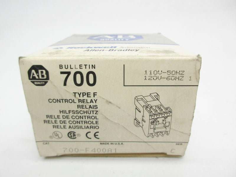 ALLEN BRADLEY 700-F400A1 SER. C 110/120V 10A (GY/BL) NSMP