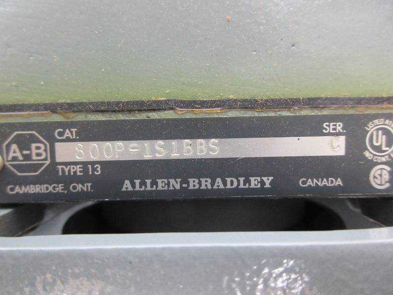 ALLEN BRADLEY 800P-1S1BBS SER. C NSNP